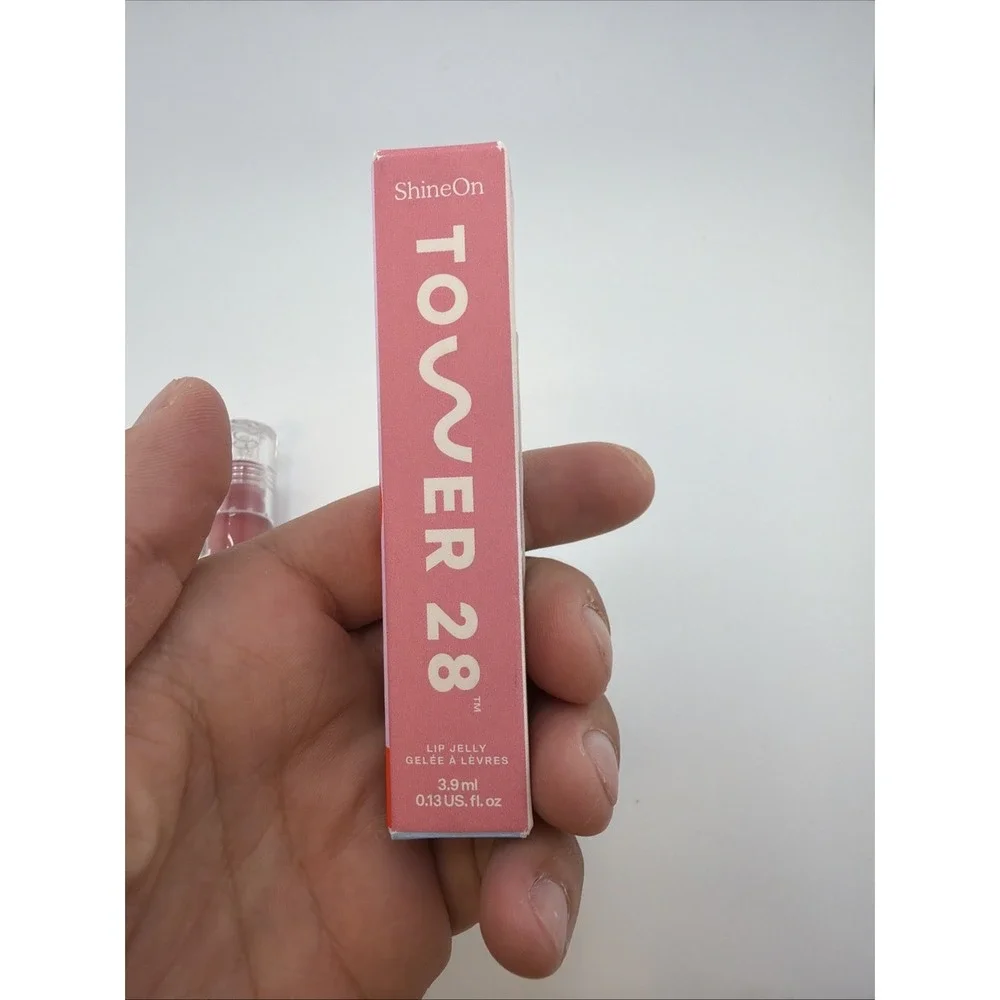 Tower 28 Beauty ShineOn Lip Jelly Gloss Shade Pistachio 0.13oz Travel Size
